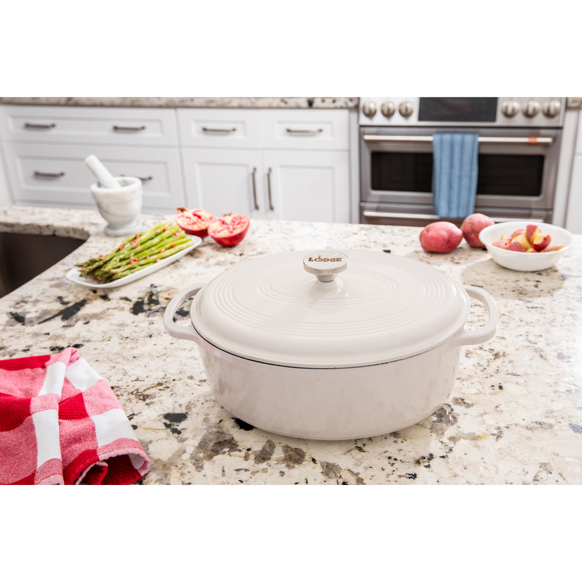 Lodge 7 Quart Enameled Cast Iron Dutch Oven Available